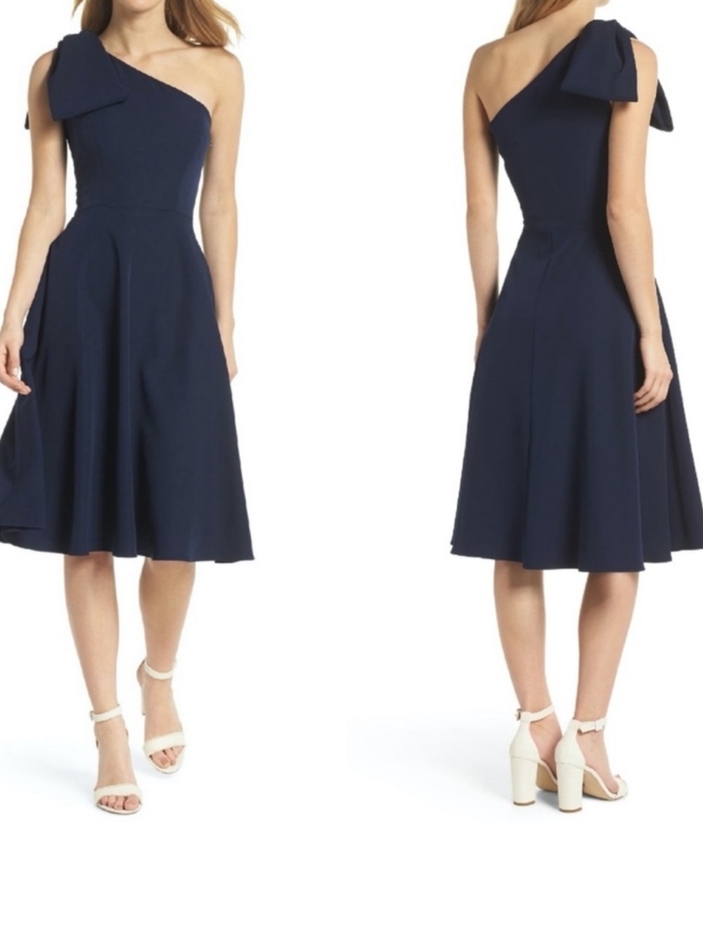 Gal Meets Glam Yvonne One Shoulder Bow Dress Size 0P